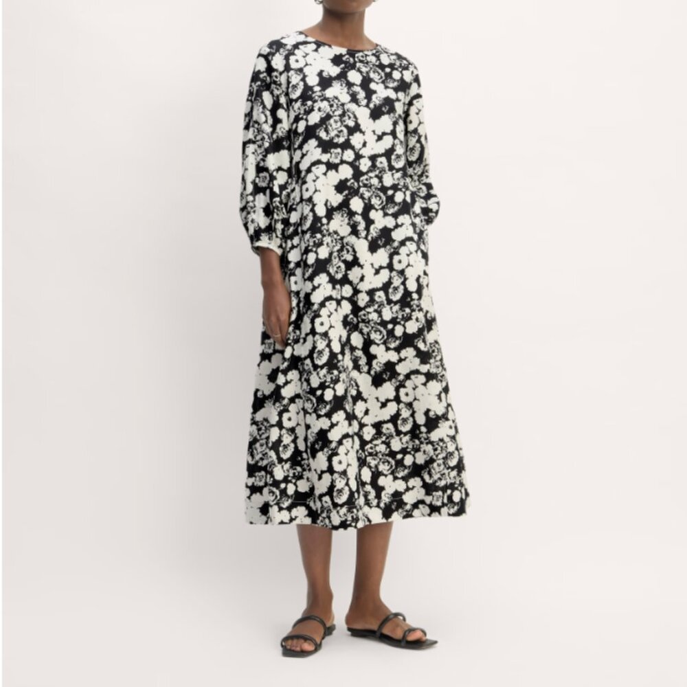 NWT Everlane The Linen A-Line Midi Dress